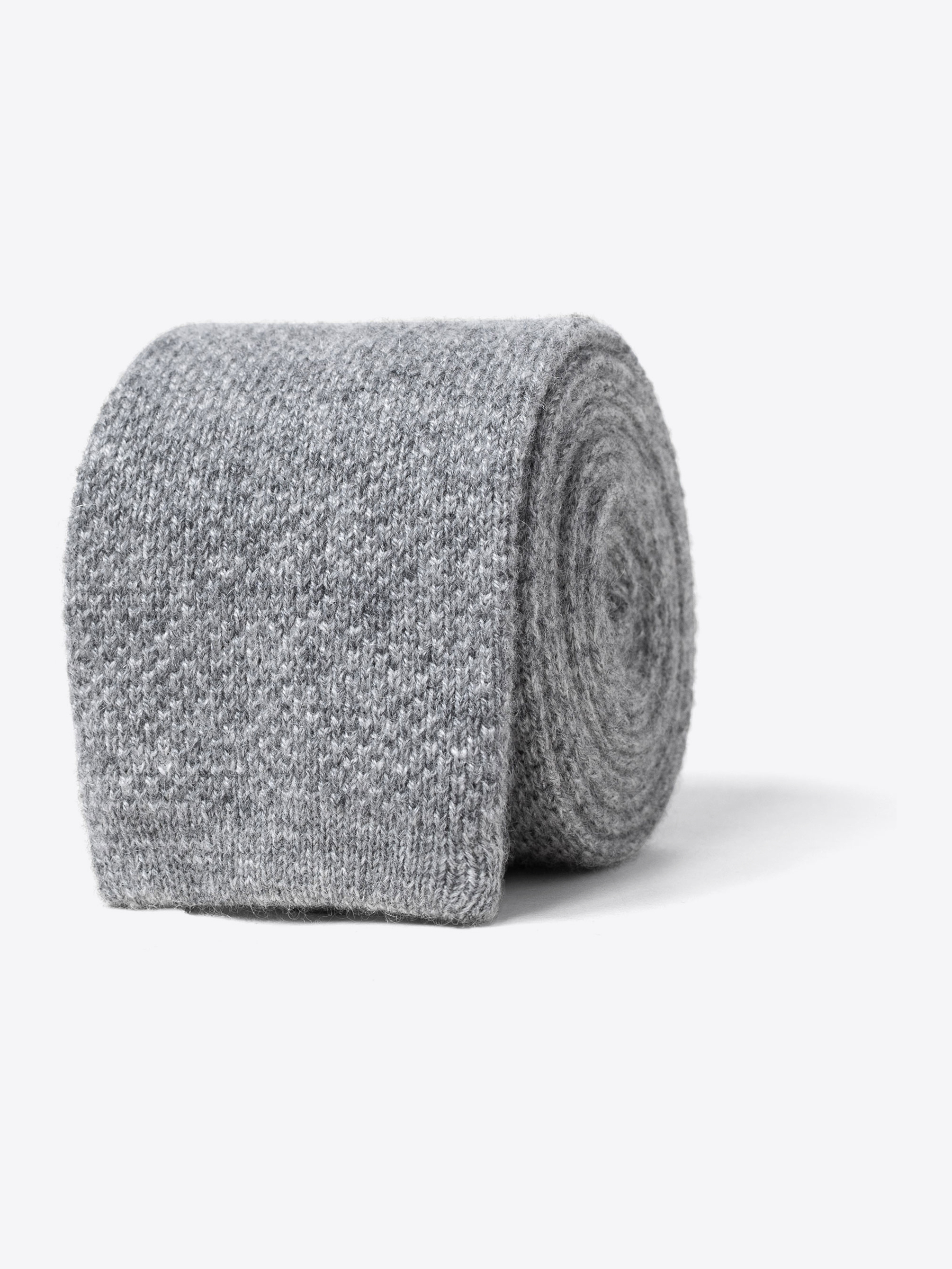 Zoom Image of Grey Cashmere Knit Tie