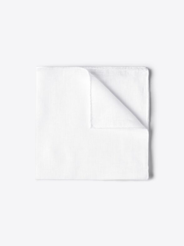 Thumb Photo of Essential White Linen Pocket Square