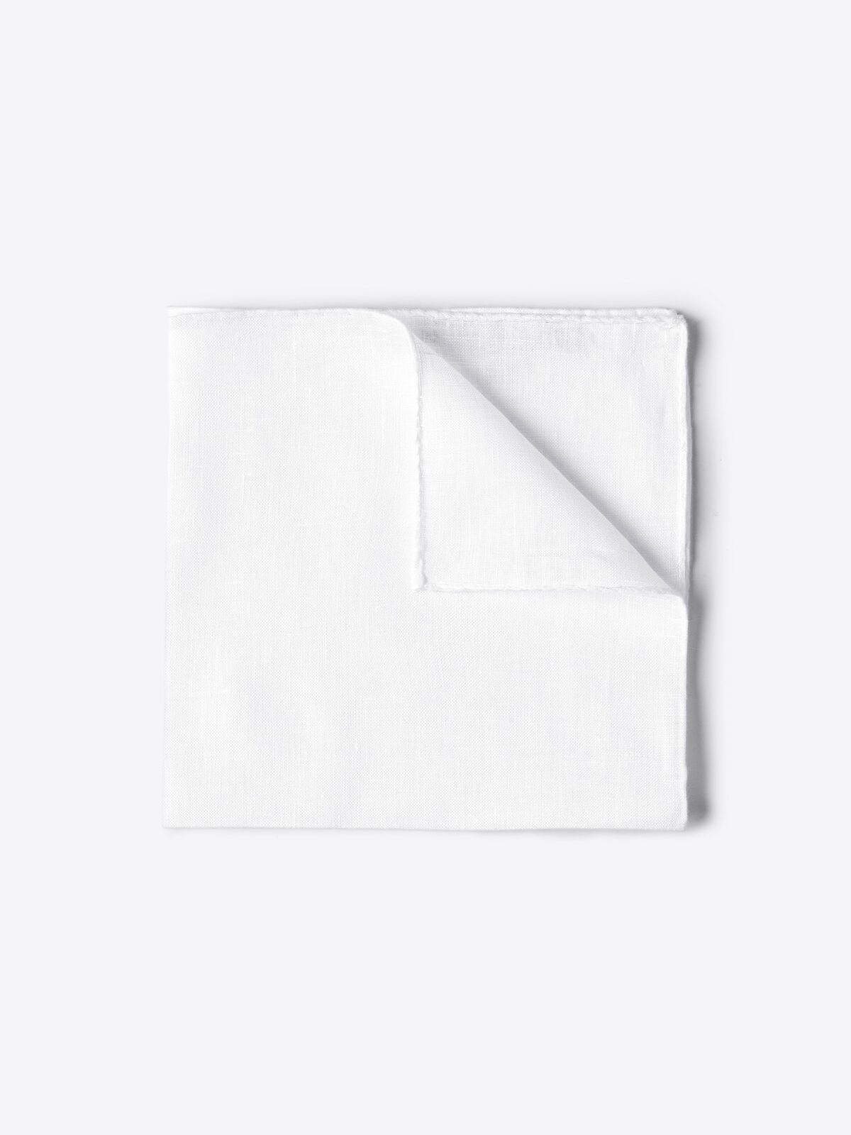 Essential White Linen Pocket Square