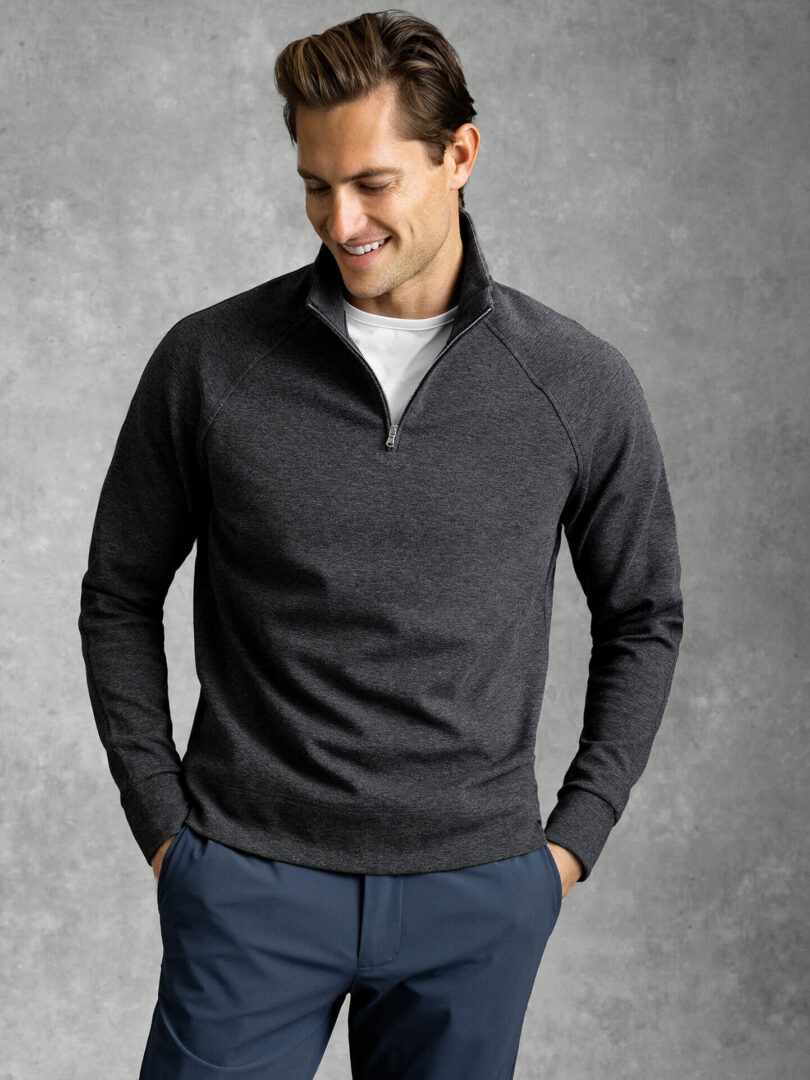 Men's Athletic Sweats, Quarter-Zip Pullover, Print