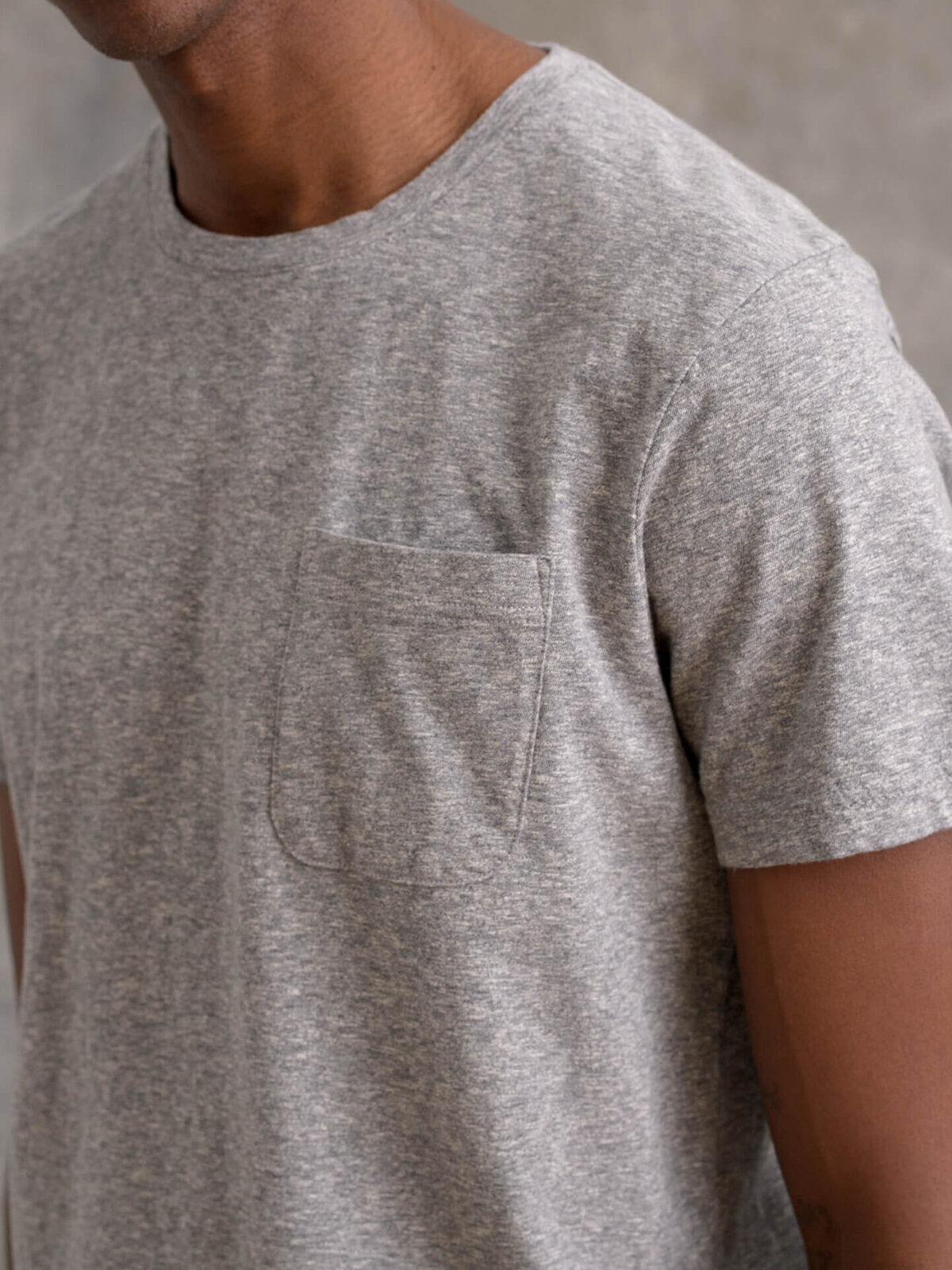 Grey Slub Pocket T-Shirt