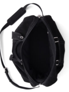 Italian Black Nubuck Duffle Bag Product Thumbnail 5