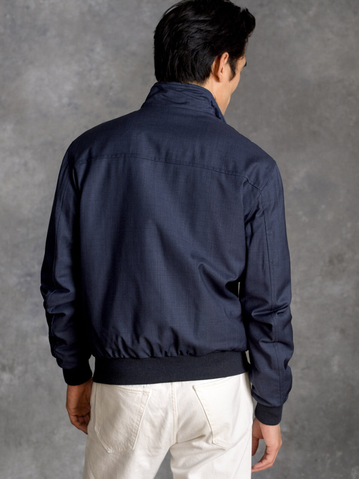 Lucca Slate Blue Merino Wool Jacket