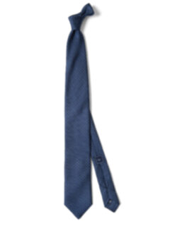 Navy and Light Blue Pindot Silk Tie Product Thumbnail 4