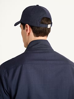 Navy Merino Wool Baseball Cap | Proper Cloth