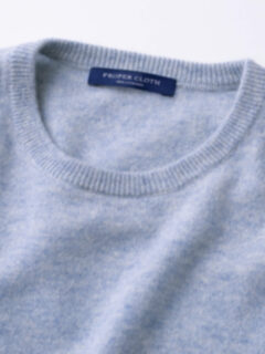 Light Blue Cashmere Crewneck Sweater Product Thumbnail 3