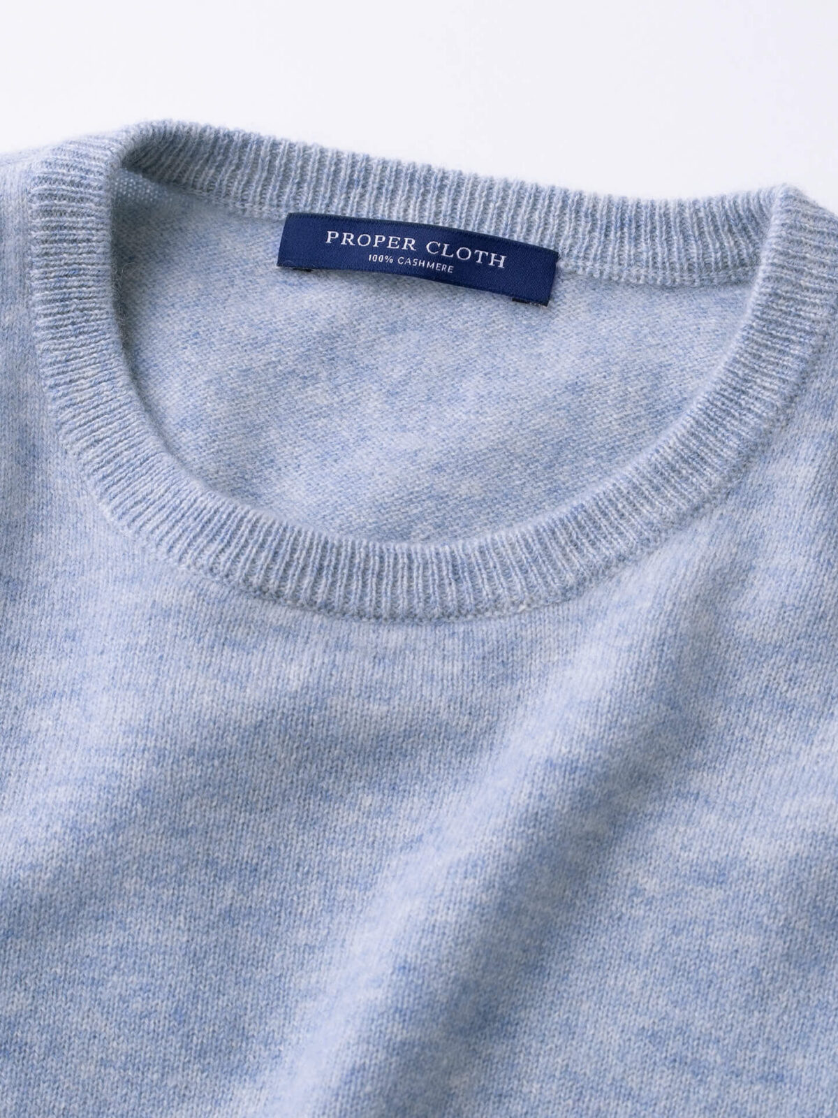 Light Blue Cashmere Crewneck Sweater