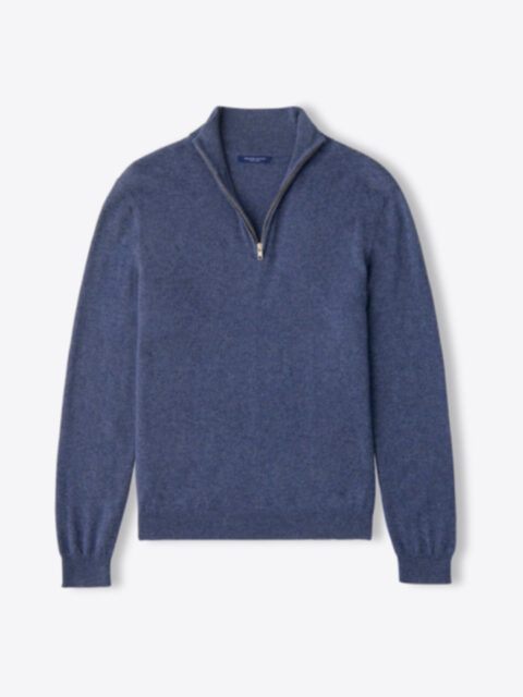 Suggested Item: Slate Cashmere Half-Zip Sweater