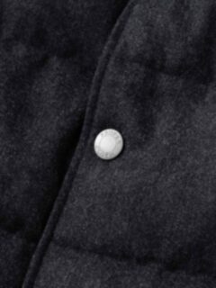 Cortina Charcoal Herringbone Snap Vest Product Thumbnail 3