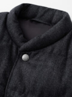 Cortina Charcoal Herringbone Snap Vest Product Thumbnail 2