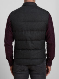 Cortina Charcoal Flannel Button Vest Product Thumbnail 7
