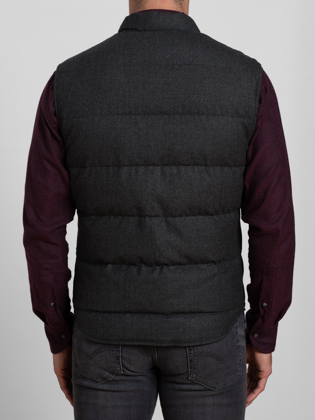 Cortina Charcoal Flannel Button Vest