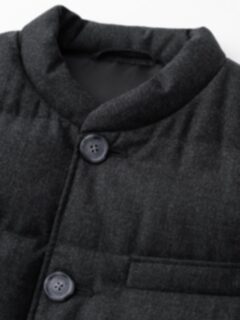 Cortina Charcoal Flannel Button Vest Product Thumbnail 2