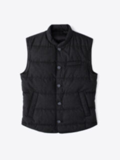 Cortina Charcoal Flannel Button Vest Product Thumbnail 1
