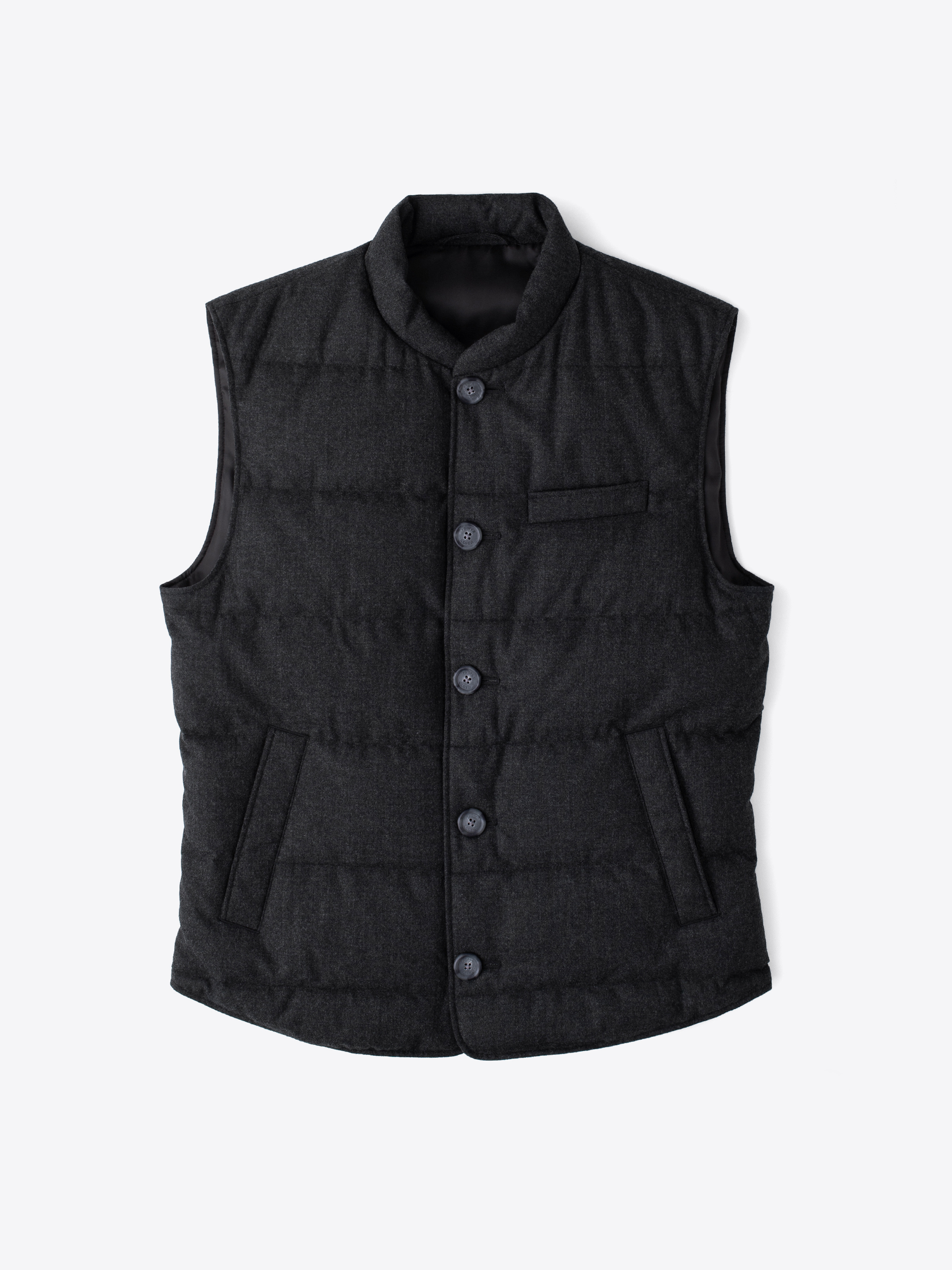 Zoom Image of Cortina Charcoal Flannel Button Vest