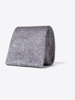 Amalfi Grey Silk Knit Tie Product Thumbnail 1