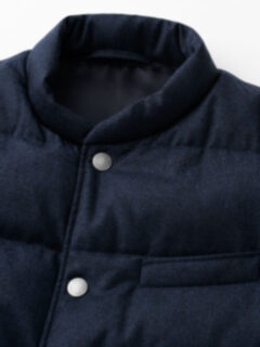 Cortina II Dark Slate Blue Flannel Snap Vest Product Thumbnail 2