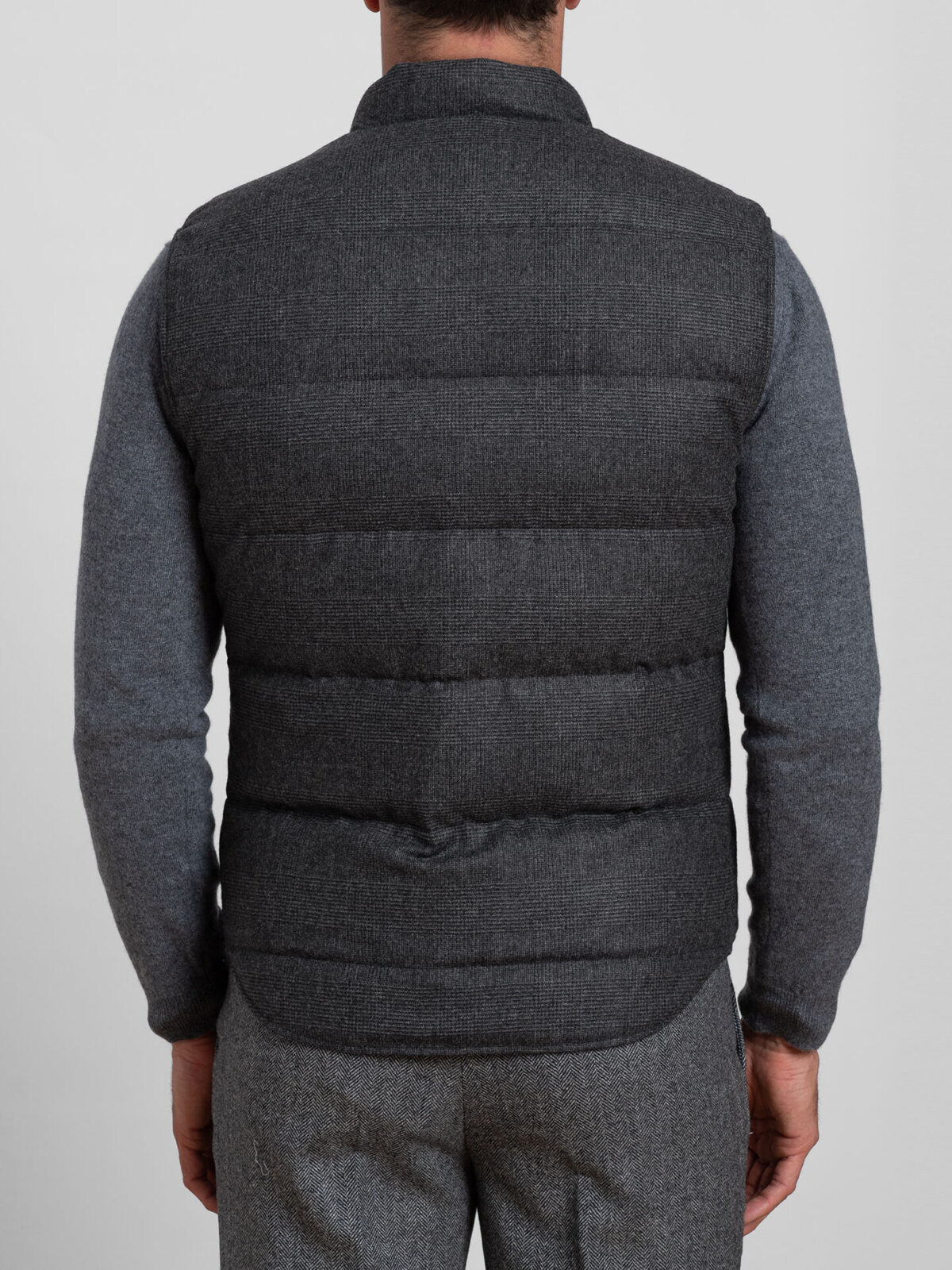 Cortina II Grey Glen Plaid Button Vest