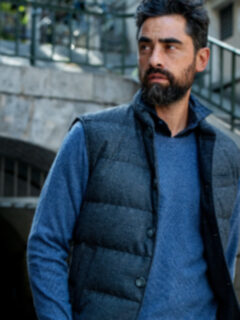 Cortina II Grey Glen Plaid Button Vest Product Thumbnail 8
