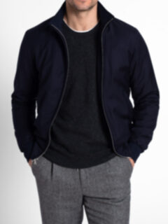 Lucca Navy Performance Wool Jacket Product Thumbnail 4