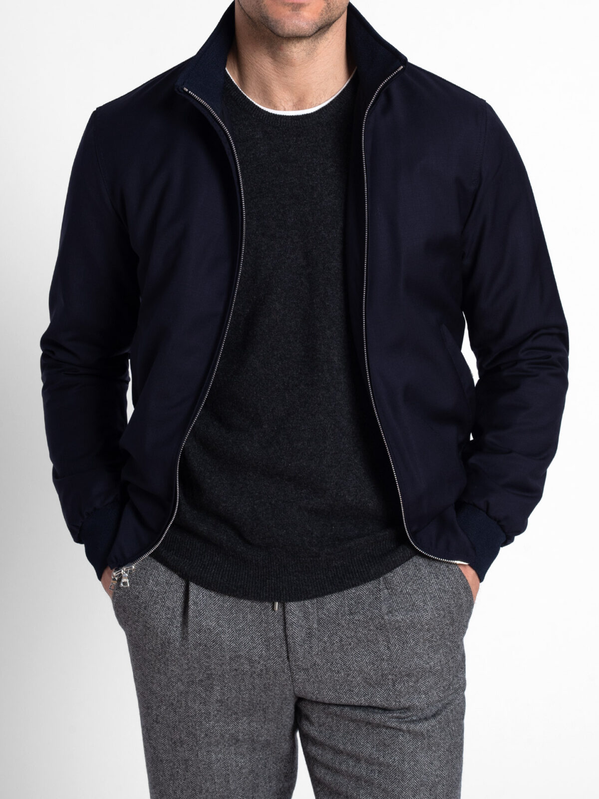 Lucca Navy Performance Wool Jacket