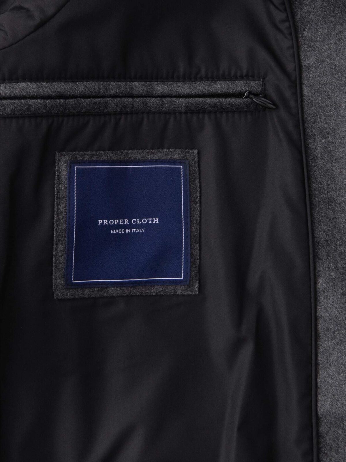 Lucca Grey Wool and Cashmere Flannel Jacket