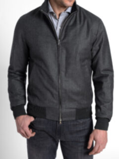 Lucca Grey Wool and Cashmere Flannel Jacket Product Thumbnail 4