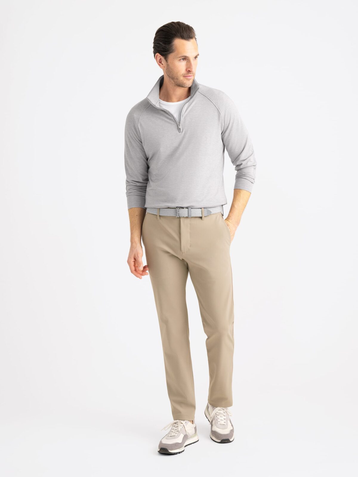 Italian Light Grey Performance Golf Belt