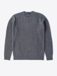 Grey Ribbed Wool and Cashmere Sweater Product Thumbnail 1