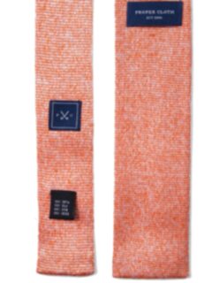 Amalfi Orange Silk Knit Tie Product Thumbnail 5