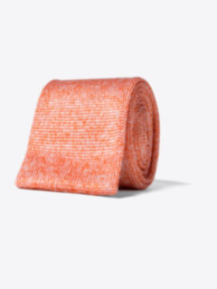 Amalfi Orange Silk Knit Tie Product Thumbnail 1