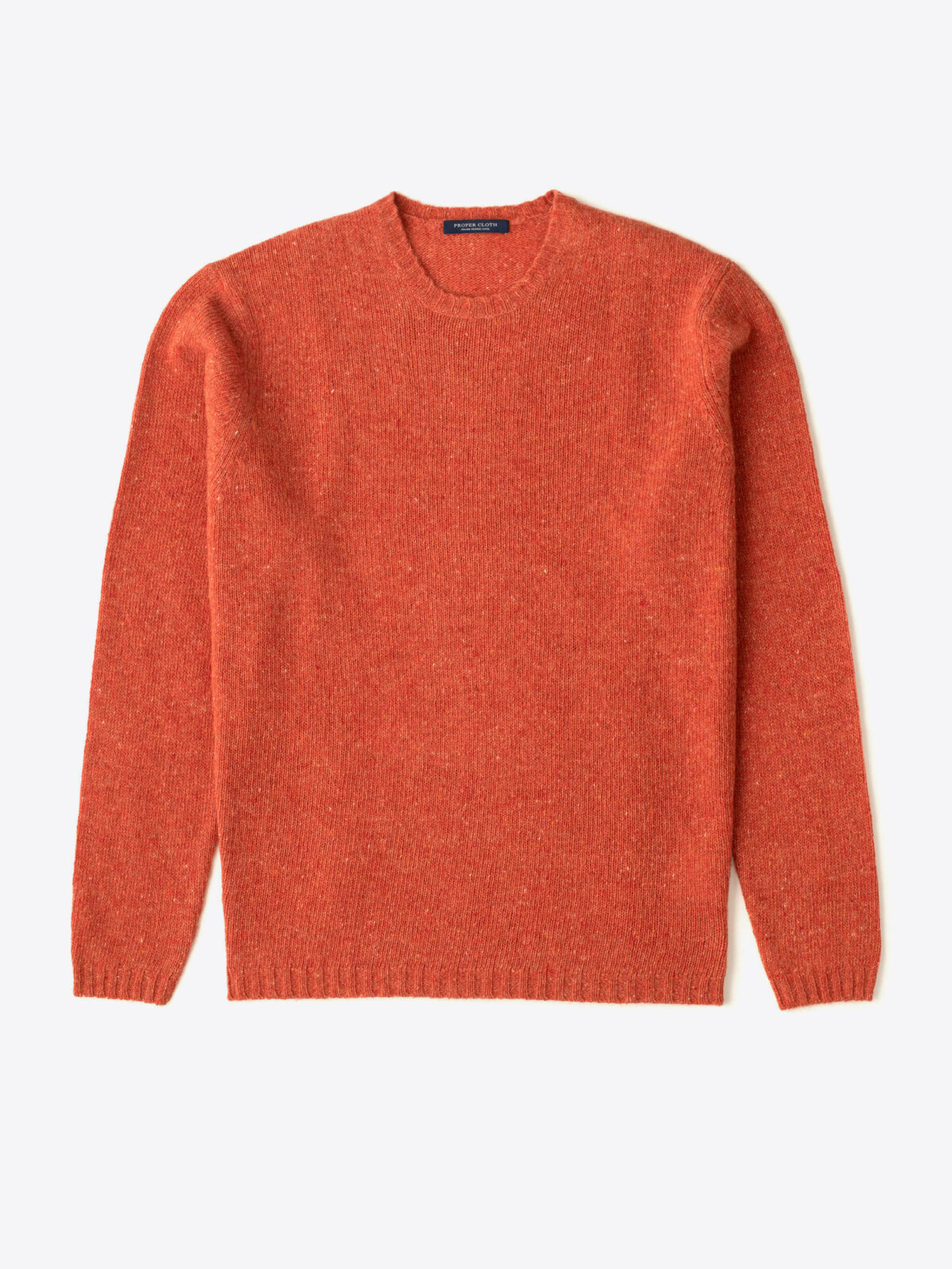 Pumpkin Donegal Lambswool Sweater by Proper Cloth