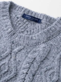 Glacier Italian Wool and Cashmere Aran Crewneck Sweater Product Thumbnail 3