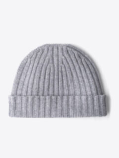Light Grey Melange Cashmere Beanie Product Thumbnail 1