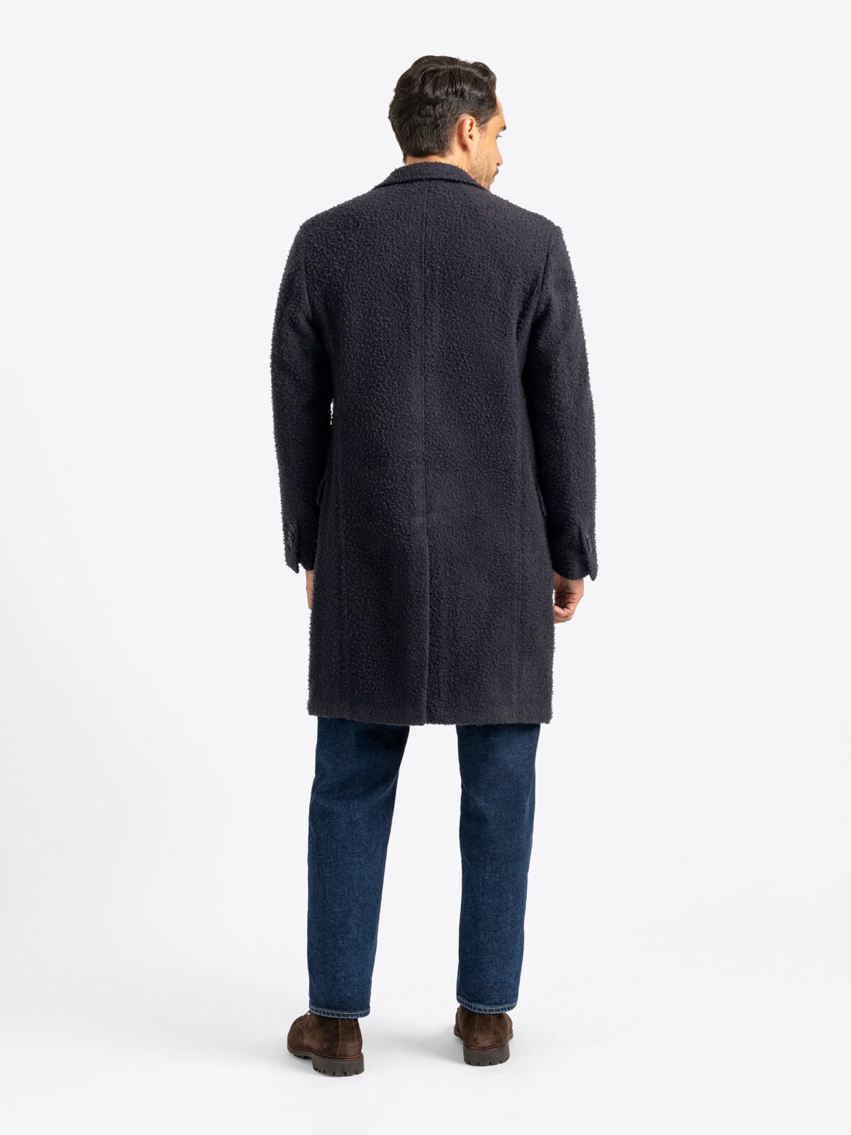 Bowery Navy Casentino Wool Coat - Proper Cloth