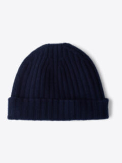 Navy Cashmere Beanie Product Thumbnail 1