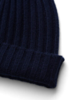 Navy Cashmere Beanie Product Thumbnail 2