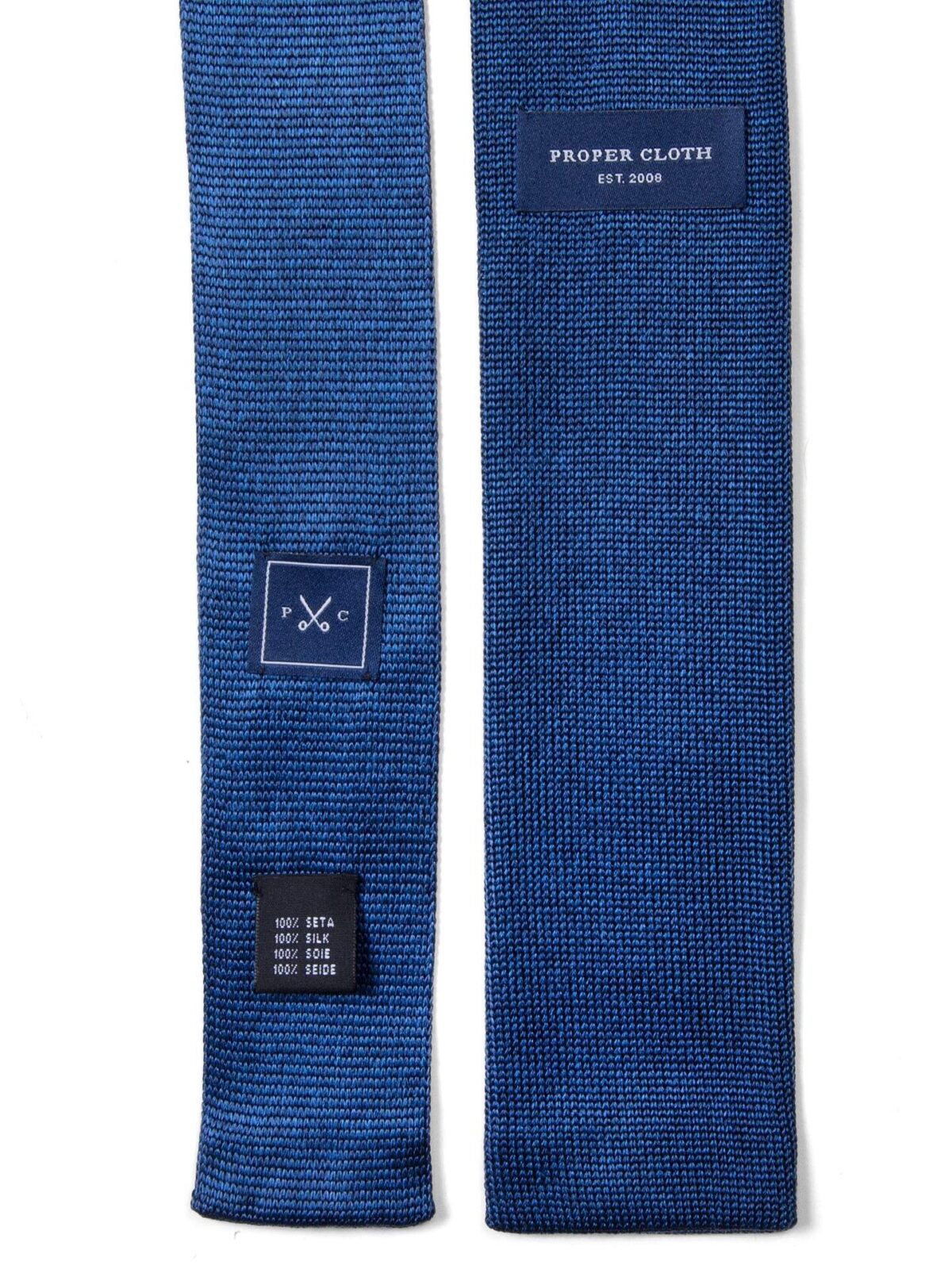 Amalfi Navy Silk Knit Tie