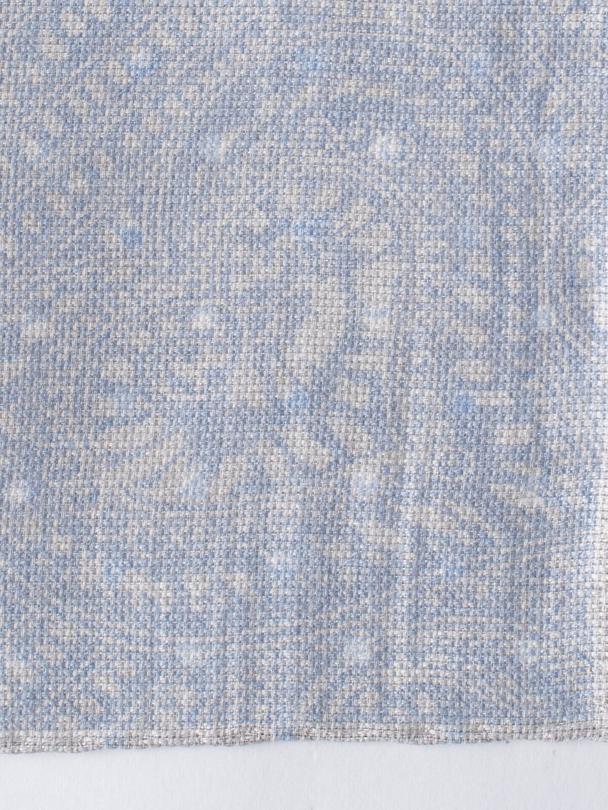 Light Grey Paisley Linen Cotton Pocket Square