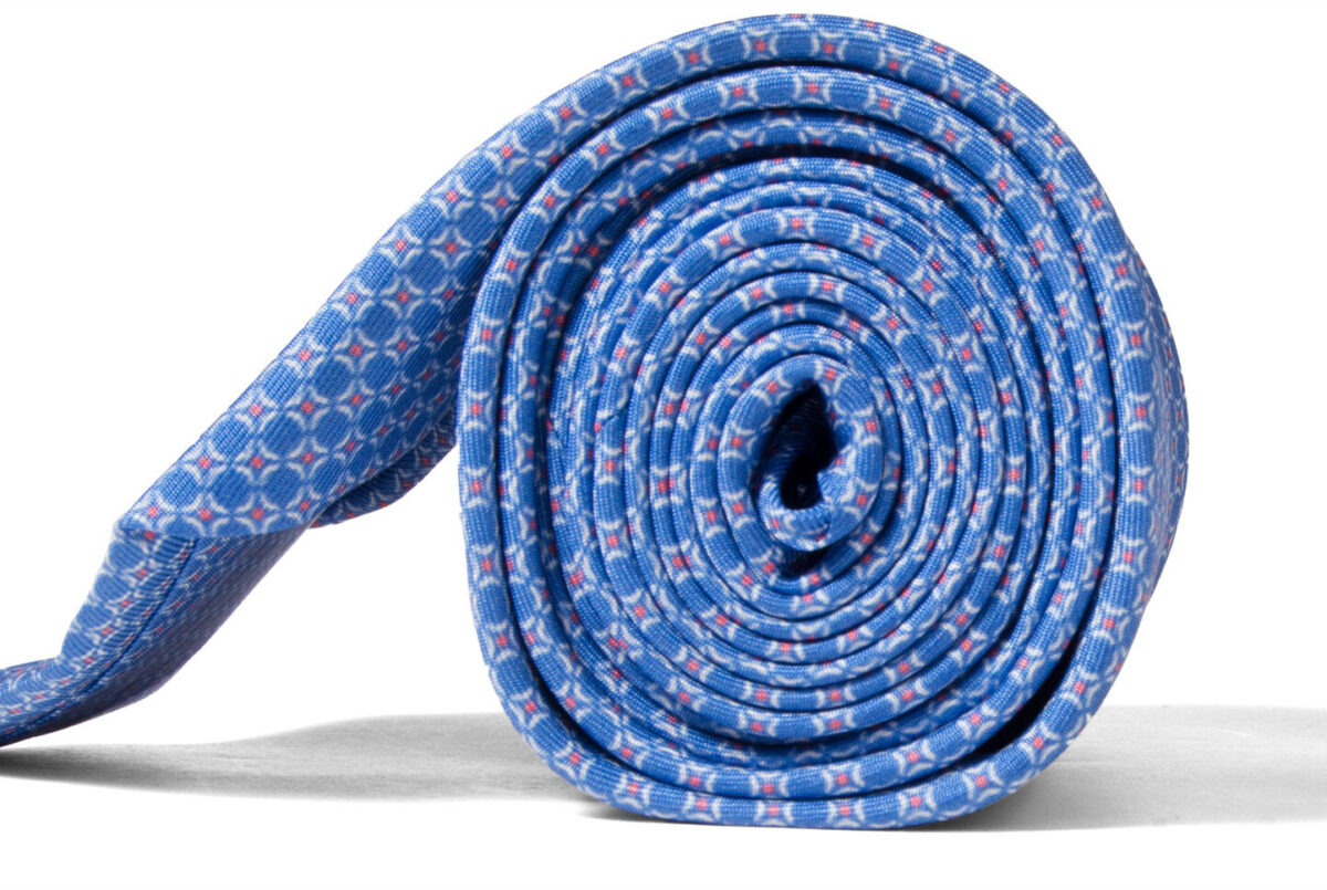 Corsica Pale Blue Print Tie
