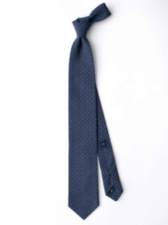 Slate Blue Tonal Foulard Silk Tie Product Thumbnail 2