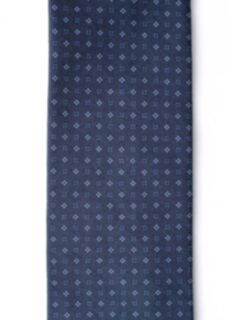Slate Blue Tonal Foulard Silk Tie Product Thumbnail 3