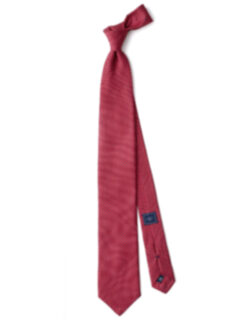 Red and Navy Small Foulard Silk Tie Product Thumbnail 2