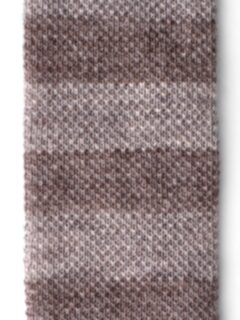Beige and Brown Striped Linen Knit Tie Product Thumbnail 3