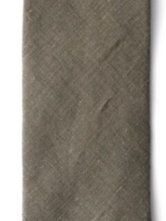 Fatigue Green Solid Linen Tie Product Thumbnail 3