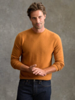 Ochre Cashmere Crewneck Sweater Product Thumbnail 2