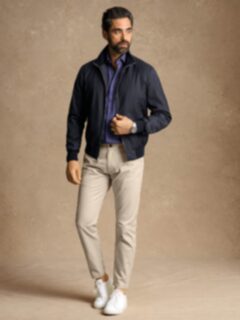 Lucca Navy Merino Windbreaker Product Thumbnail 4