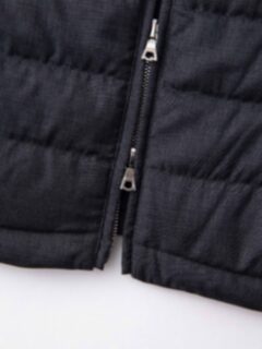Brera II Dark Grey Merino Wool Zip Vest Product Thumbnail 3