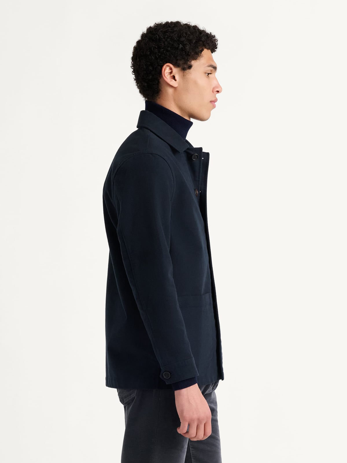 ジャケット・アウター OHOTORO Mannish Wool Blouson navy OHOTORO／Mannish Wool Blouson ネイビー 【公式通販】