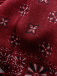 Red Wool Gauze Bandana Product Thumbnail 3